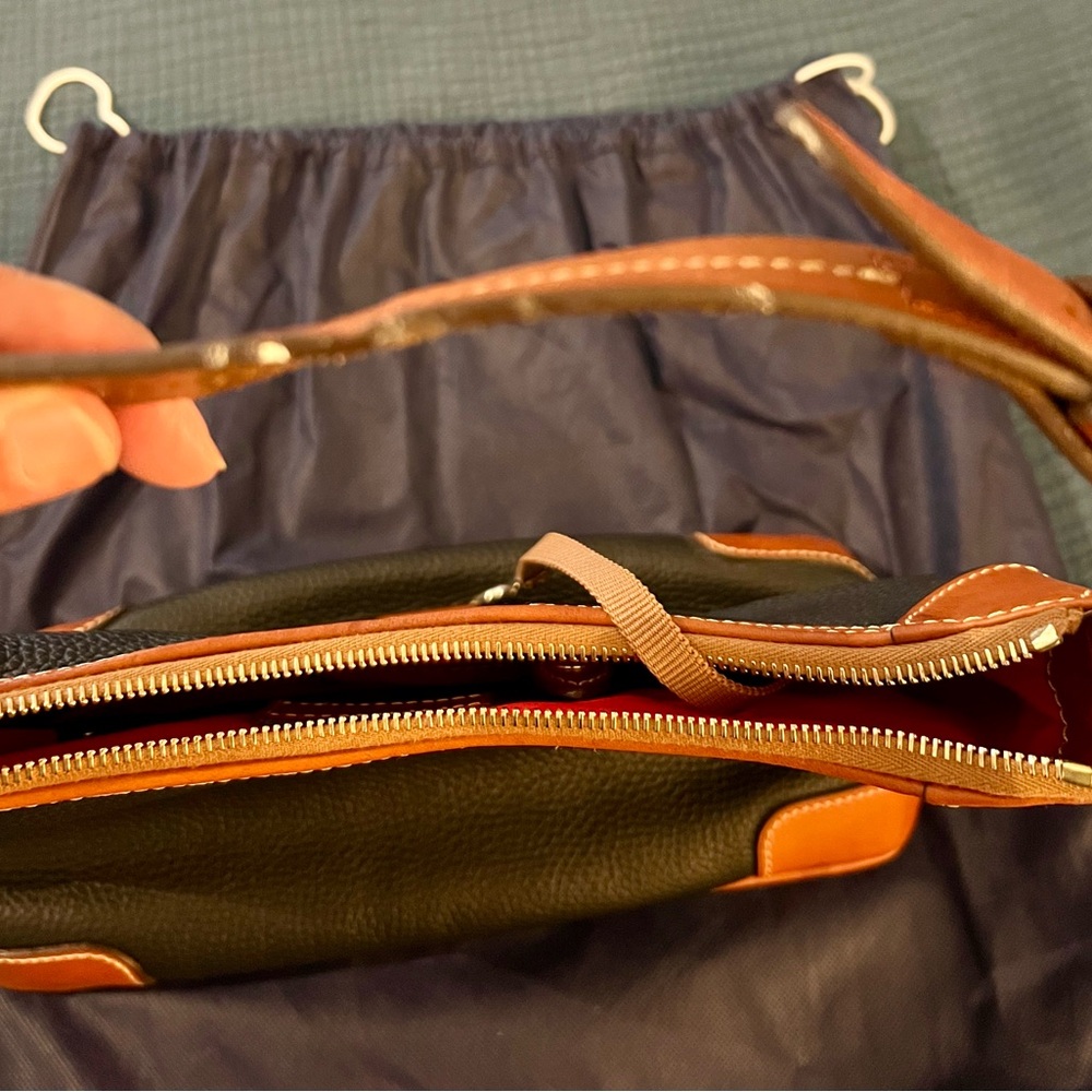 Dooney & Bourke Black and Brown Hobo Bag - Picture 3 of 5